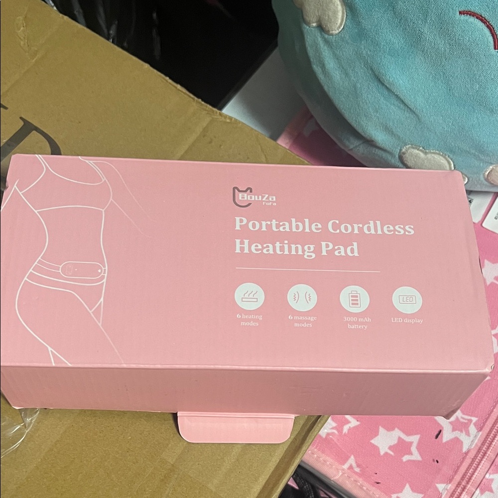 Pink Portable Cordless Heating Pad